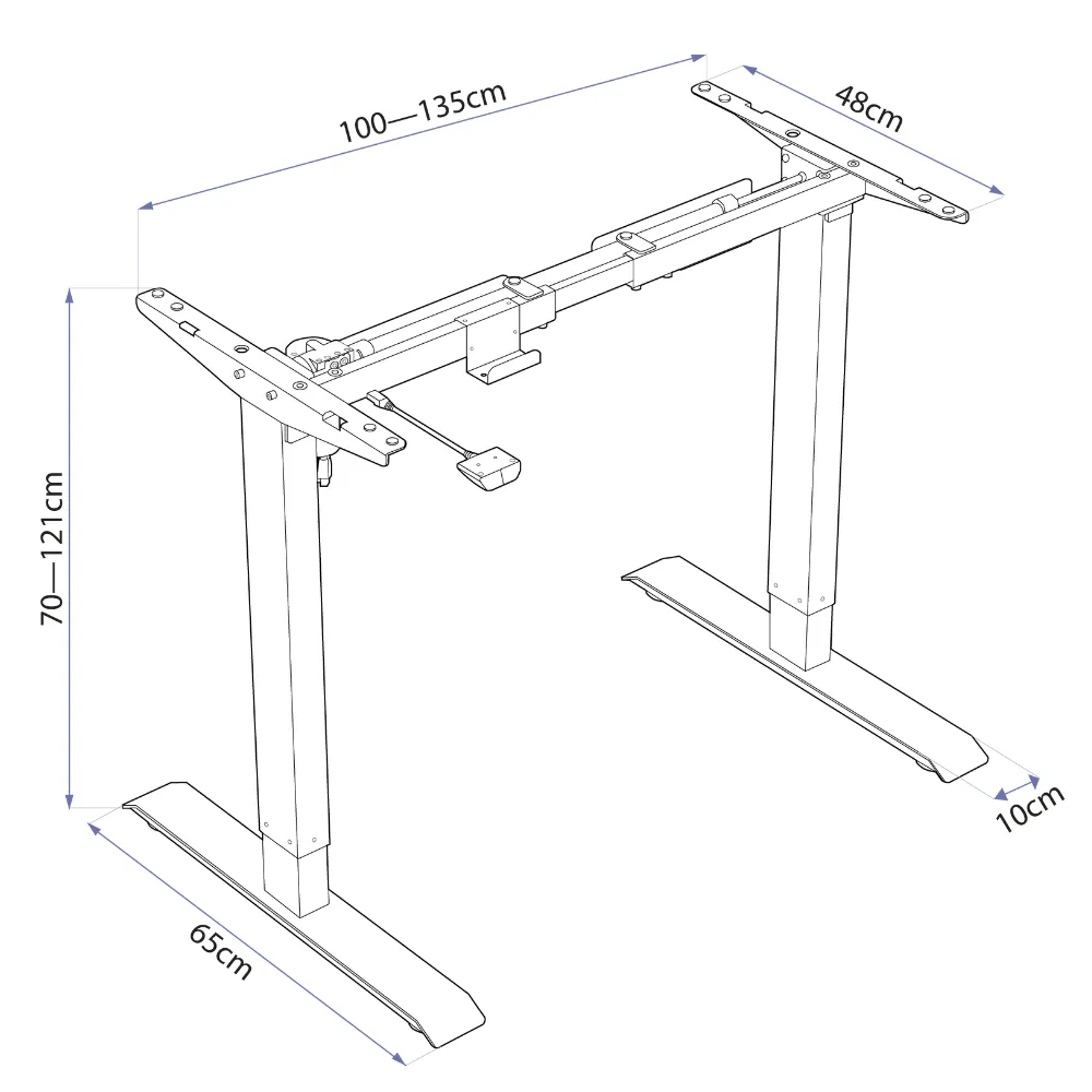 Mesa com Regulagem de Altura Elétrica Misch Preta + Tampo 160cm